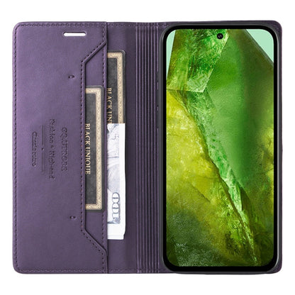 For Google Pixel 8a GQUTROBE G01 RFID Anti-theft Leather Phone Case(Purple)