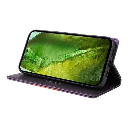 For Google Pixel 8a GQUTROBE G01 RFID Anti-theft Leather Phone Case(Purple)