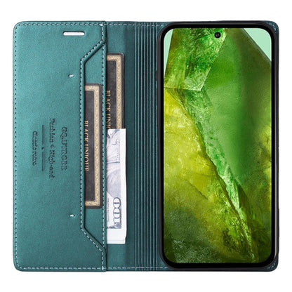 For Google Pixel 8a GQUTROBE G01 RFID Anti-theft Leather Phone Case(Green)