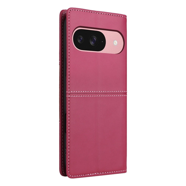 For Google Pixel 9 / 9 Pro GQUTROBE G01 RFID Anti-theft Leather Phone Case(Red)
