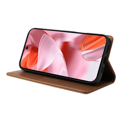 For Google Pixel 9 / 9 Pro GQUTROBE G01 RFID Anti-theft Leather Phone Case(Brown)