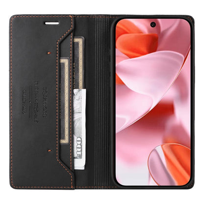 For Google Pixel 9 / 9 Pro GQUTROBE G01 RFID Anti-theft Leather Phone Case(Black)