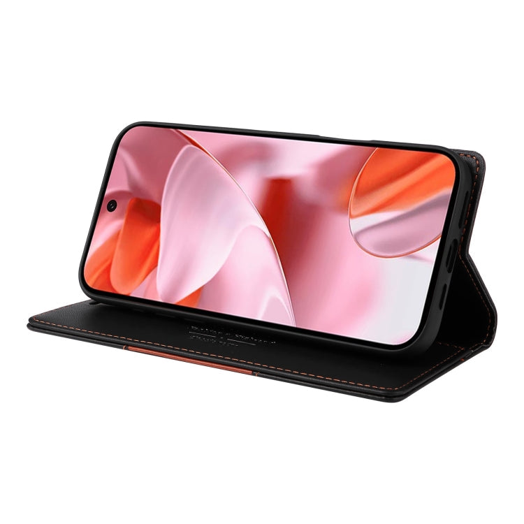 For Google Pixel 9 / 9 Pro GQUTROBE G01 RFID Anti-theft Leather Phone Case(Black)