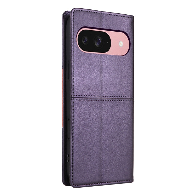 For Google Pixel 9 / 9 Pro GQUTROBE G01 RFID Anti-theft Leather Phone Case(Purple)