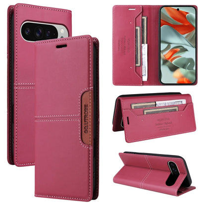 For Google Pixel 9 Pro XL GQUTROBE G01 RFID Anti-theft Leather Phone Case(Red)