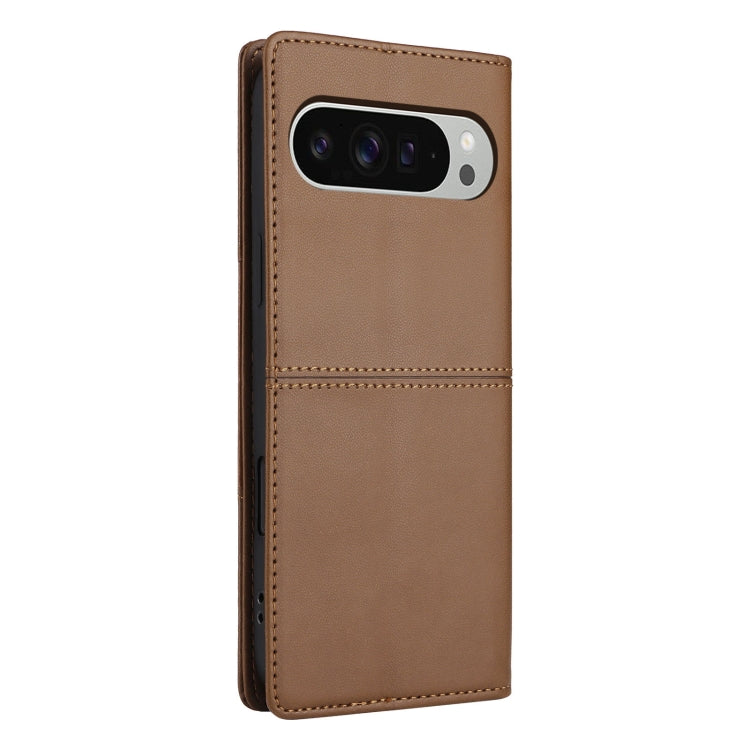 For Google Pixel 9 Pro XL GQUTROBE G01 RFID Anti-theft Leather Phone Case(Brown)