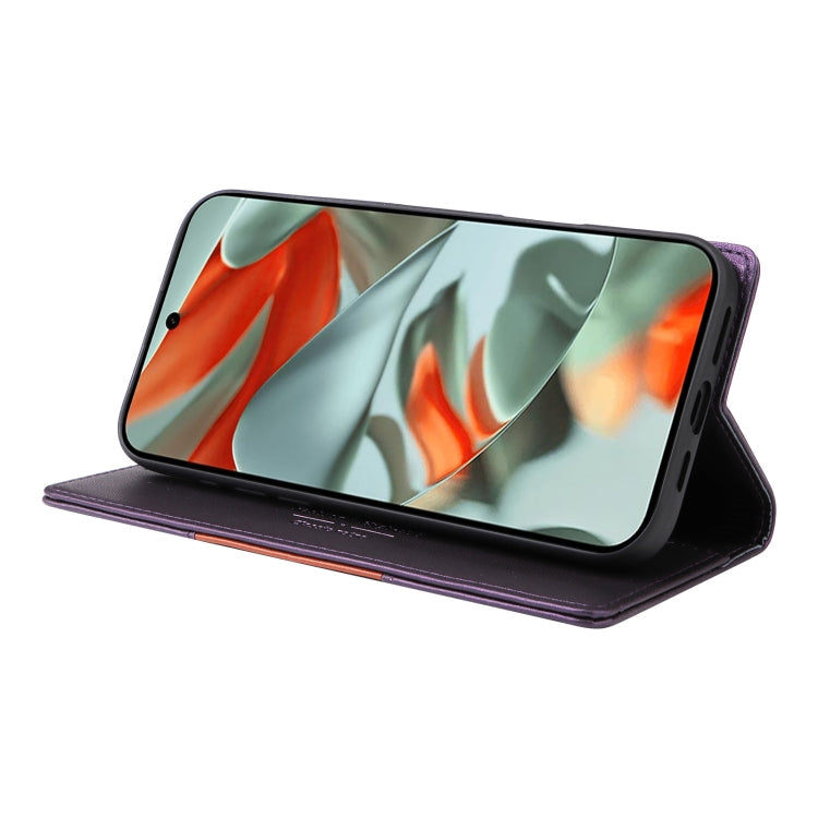 For Google Pixel 9 Pro XL GQUTROBE G01 RFID Anti-theft Leather Phone Case(Purple)