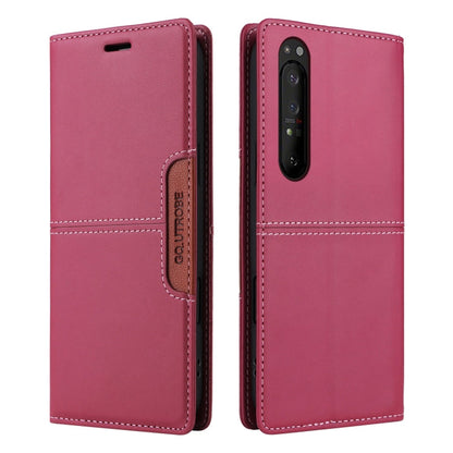 For Sony Xperia 1 II GQUTROBE G01 RFID Anti-theft Leather Phone Case(Red)