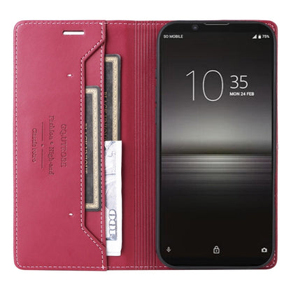 For Sony Xperia 1 II GQUTROBE G01 RFID Anti-theft Leather Phone Case(Red)