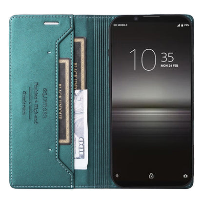 For Sony Xperia 1 II GQUTROBE G01 RFID Anti-theft Leather Phone Case(Green)
