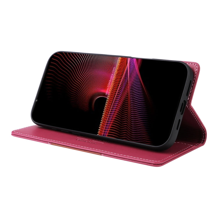 For Sony Xperia 1 III GQUTROBE G01 RFID Anti-theft Leather Phone Case(Red)