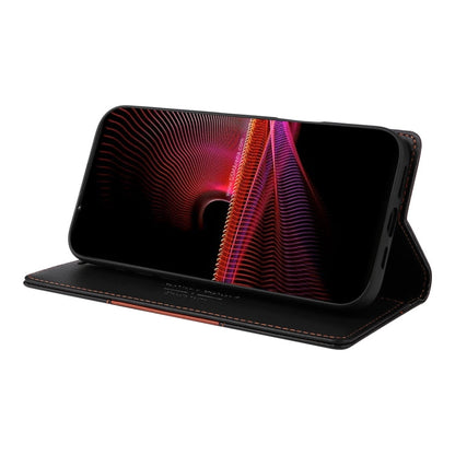 For Sony Xperia 1 III GQUTROBE G01 RFID Anti-theft Leather Phone Case(Black)