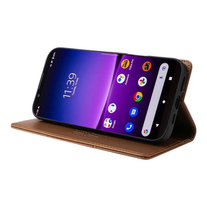 For Sony Xperia 1 IV GQUTROBE G01 RFID Anti-theft Leather Phone Case(Brown)