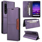 For Sony Xperia 1 IV GQUTROBE G01 RFID Anti-theft Leather Phone Case(Purple)