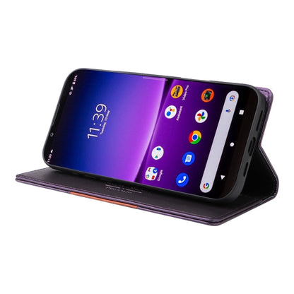 For Sony Xperia 1 IV GQUTROBE G01 RFID Anti-theft Leather Phone Case(Purple)