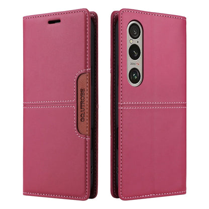 For Sony Xperia 1 VI GQUTROBE G01 RFID Anti-theft Leather Phone Case(Red)