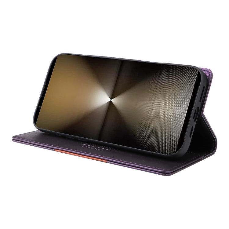 For Sony Xperia 1 VI GQUTROBE G01 RFID Anti-theft Leather Phone Case(Purple)