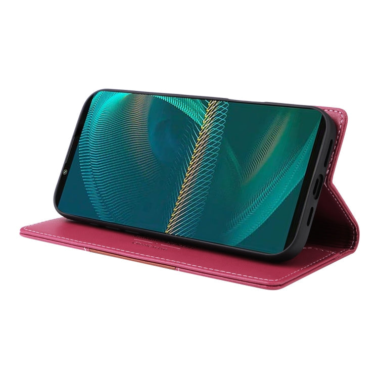 For Sony Xperia 5 III GQUTROBE G01 RFID Anti-theft Leather Phone Case(Red)