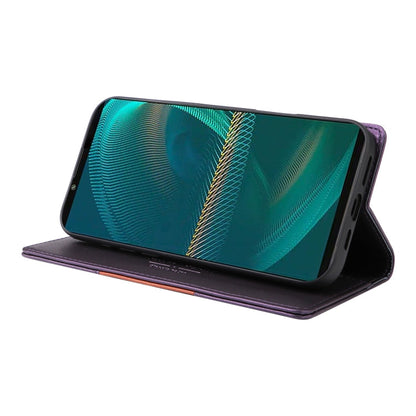 For Sony Xperia 5 III GQUTROBE G01 RFID Anti-theft Leather Phone Case(Purple)