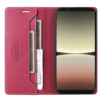 For Sony Xperia 5 IV GQUTROBE G01 RFID Anti-theft Leather Phone Case(Red)