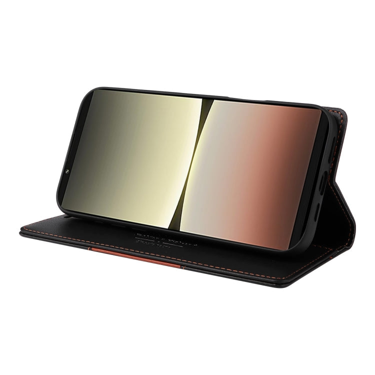 For Sony Xperia 5 IV GQUTROBE G01 RFID Anti-theft Leather Phone Case(Black)