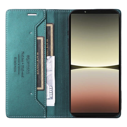 For Sony Xperia 5 IV GQUTROBE G01 RFID Anti-theft Leather Phone Case(Green)