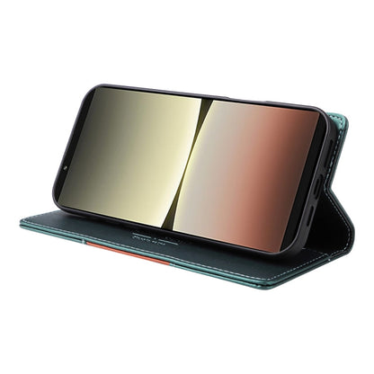 For Sony Xperia 5 IV GQUTROBE G01 RFID Anti-theft Leather Phone Case(Green)