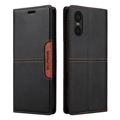 For Sony Xperia 5 VI GQUTROBE G01 RFID Anti-theft Leather Phone Case(Black)