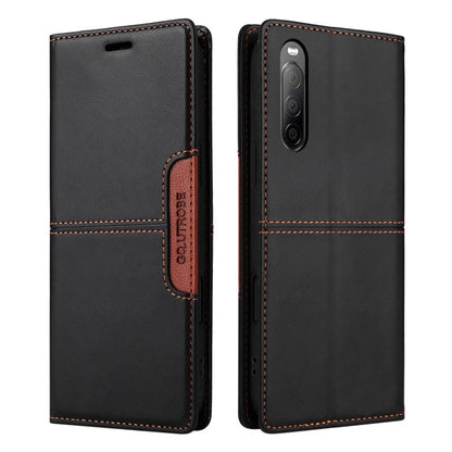 For Sony Xperia 10 II GQUTROBE G01 RFID Anti-theft Leather Phone Case(Black)