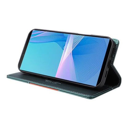 For Sony Xperia 10 III GQUTROBE G01 RFID Anti-theft Leather Phone Case(Green)