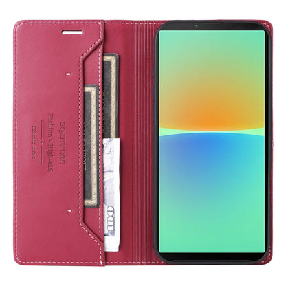 For Sony Xperia 10 IV GQUTROBE G01 RFID Anti-theft Leather Phone Case(Red)