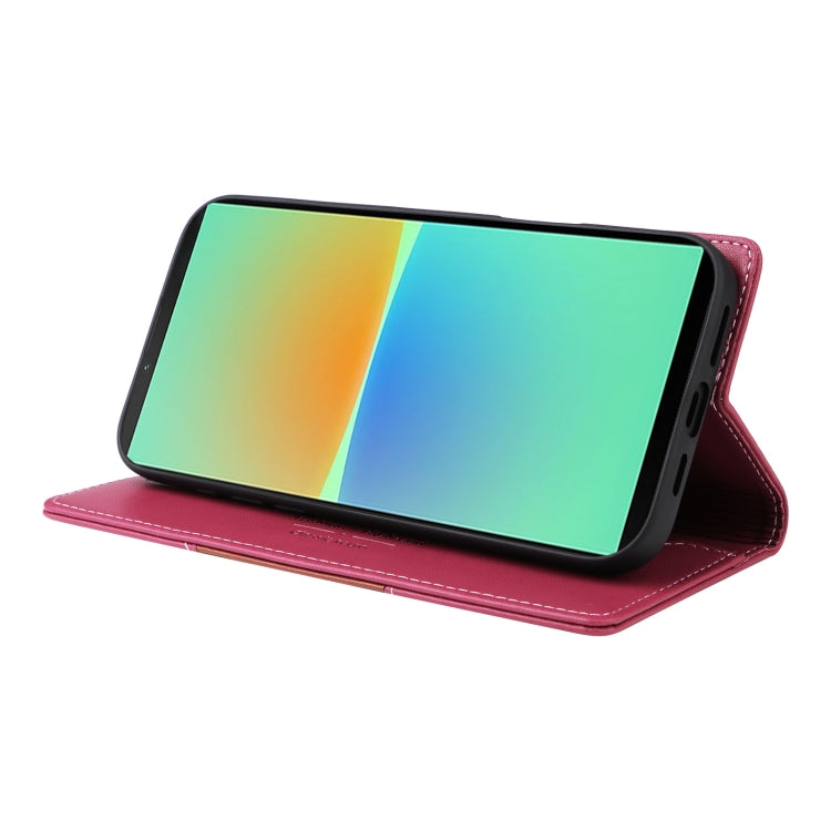 For Sony Xperia 10 IV GQUTROBE G01 RFID Anti-theft Leather Phone Case(Red)