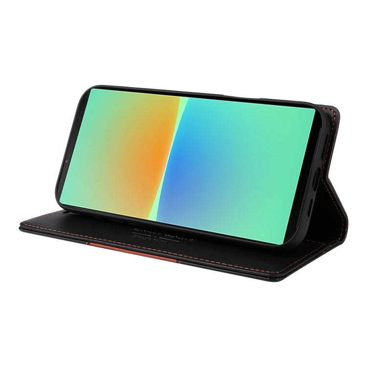 For Sony Xperia 10 IV GQUTROBE G01 RFID Anti-theft Leather Phone Case(Black)