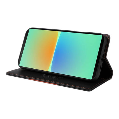 For Sony Xperia 10 IV GQUTROBE G01 RFID Anti-theft Leather Phone Case(Black)