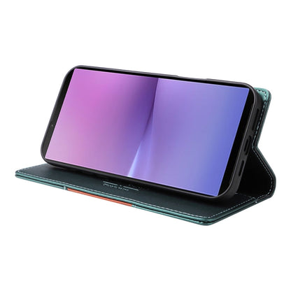 For Sony Xperia 10 V GQUTROBE G01 RFID Anti-theft Leather Phone Case(Green)