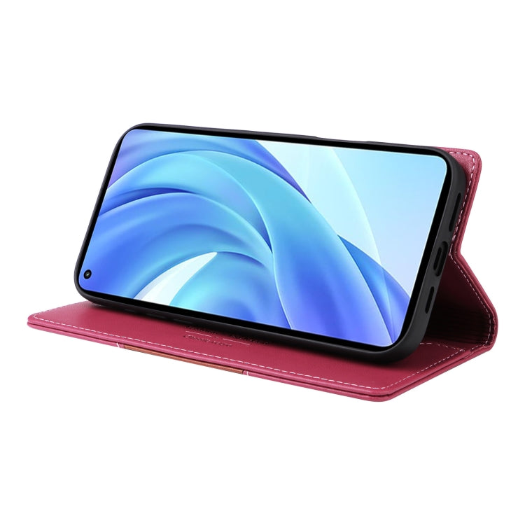 For Xiaomi Mi 11 Lite GQUTROBE G01 RFID Anti-theft Leather Phone Case(Red)