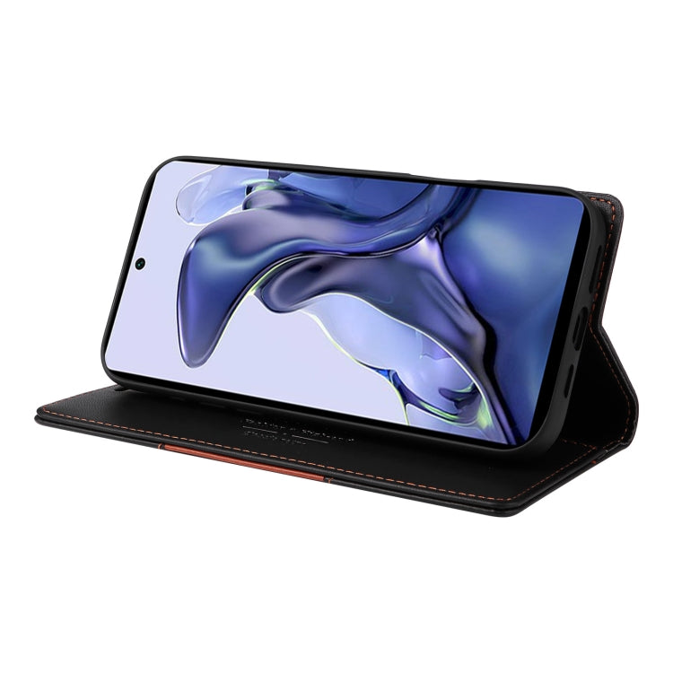 For Xiaomi 11T / 11T Pro GQUTROBE G01 RFID Anti-theft Leather Phone Case(Black)