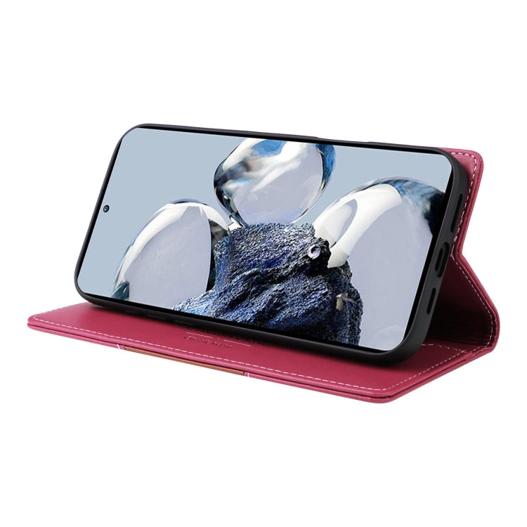For Xiaomi 12T / 12T Pro GQUTROBE G01 RFID Anti-theft Leather Phone Case(Red)