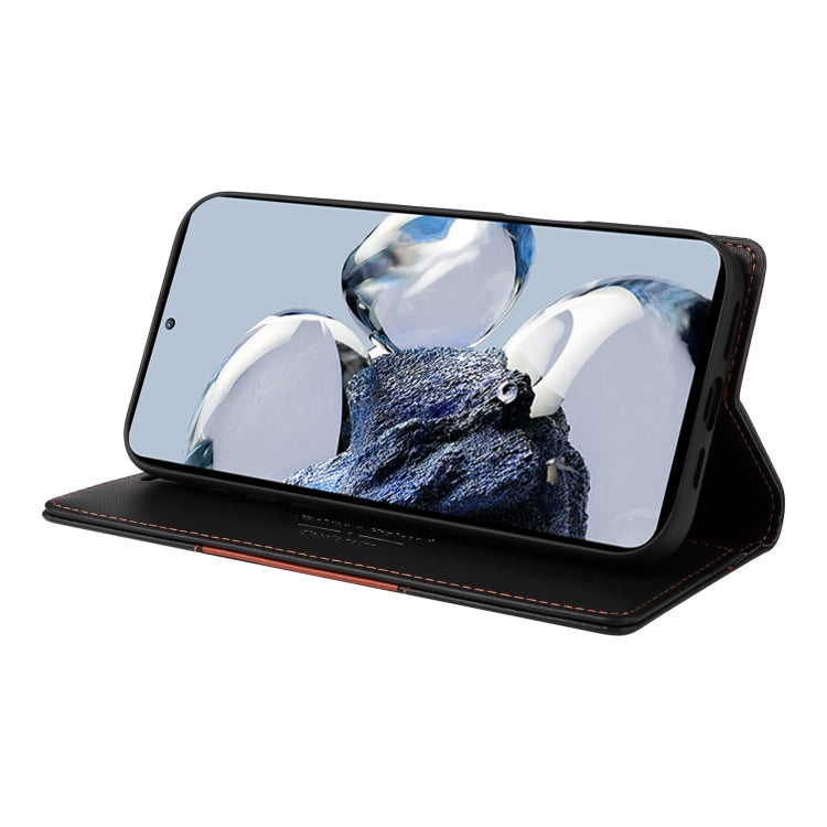 For Xiaomi 12T / 12T Pro GQUTROBE G01 RFID Anti-theft Leather Phone Case(Black)