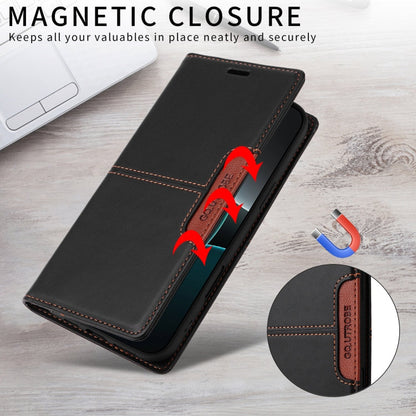 For Xiaomi 12T / 12T Pro GQUTROBE G01 RFID Anti-theft Leather Phone Case(Black)
