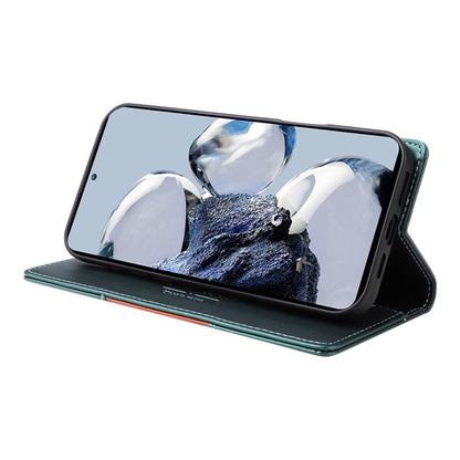 For Xiaomi 12T / 12T Pro GQUTROBE G01 RFID Anti-theft Leather Phone Case(Green)