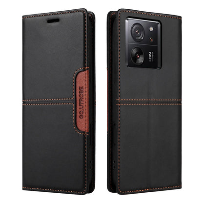 For Xiaomi 13T / 13T Pro GQUTROBE G01 RFID Anti-theft Leather Phone Case(Black)