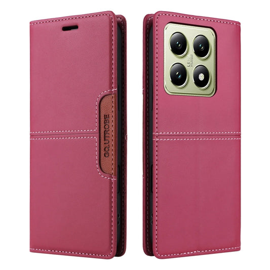 For Xiaomi 14T GQUTROBE G01 RFID Anti-theft Leather Phone Case(Red)