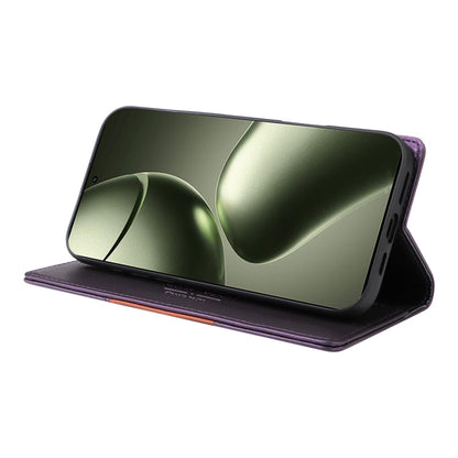 For Xiaomi 14T GQUTROBE G01 RFID Anti-theft Leather Phone Case(Purple)
