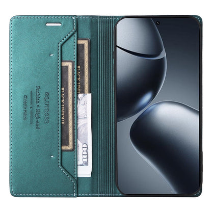 For Xiaomi 14T Pro GQUTROBE G01 RFID Anti-theft Leather Phone Case(Green)