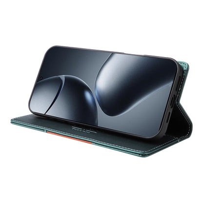 For Xiaomi 14T Pro GQUTROBE G01 RFID Anti-theft Leather Phone Case(Green)