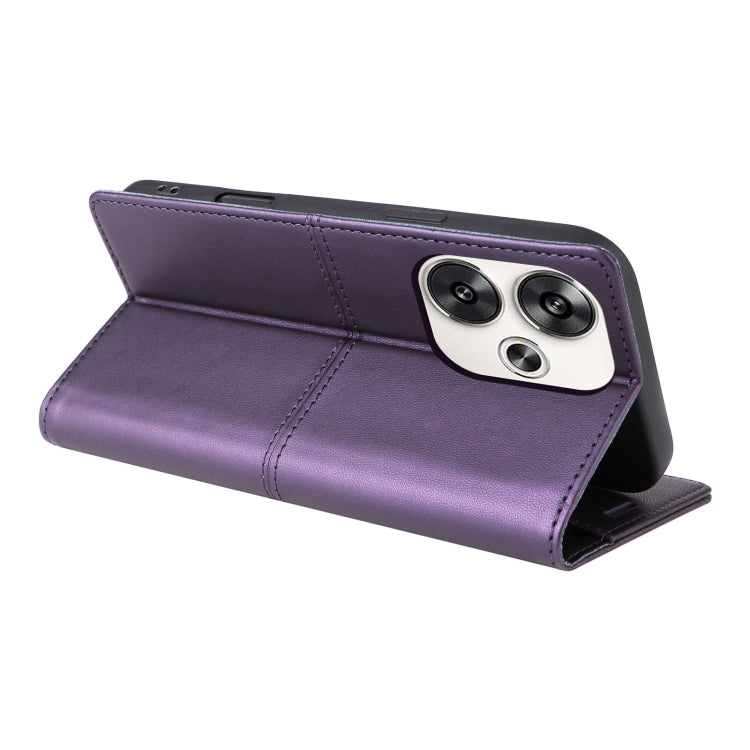 For Xiaomi Poco F6 GQUTROBE G01 RFID Anti-theft Leather Phone Case(Purple)