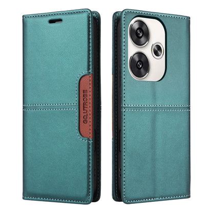 For Xiaomi Poco F6 GQUTROBE G01 RFID Anti-theft Leather Phone Case(Green)