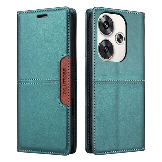 For Xiaomi Poco F6 GQUTROBE G01 RFID Anti-theft Leather Phone Case(Green)