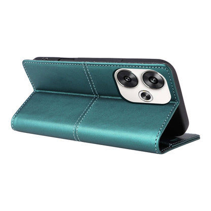 For Xiaomi Poco F6 GQUTROBE G01 RFID Anti-theft Leather Phone Case(Green)